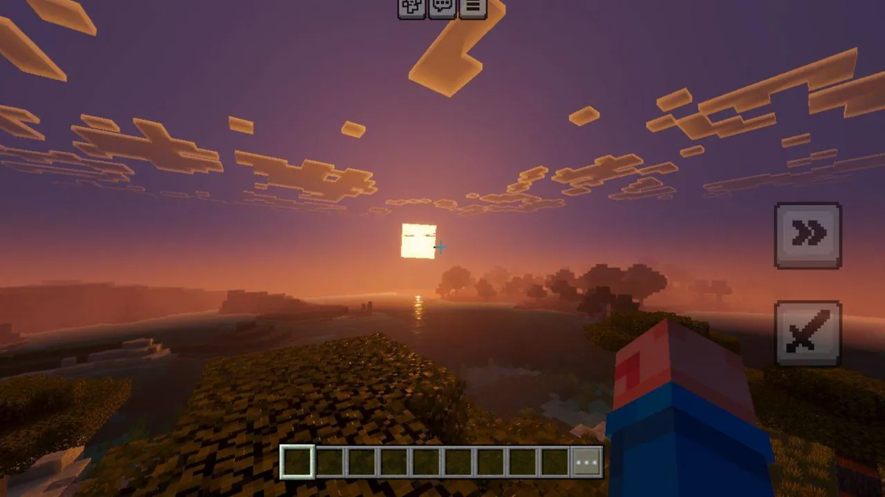 Lumen Visual shader: Sunset over water with custom sky