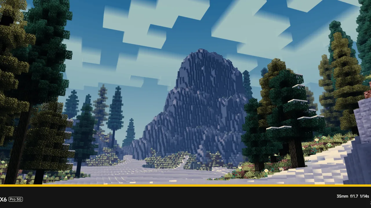Newb x Unwind shader: Mountain with trees and snow