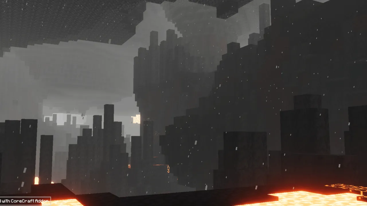 Odyssey Visuals shader: Night sky with glowing lava