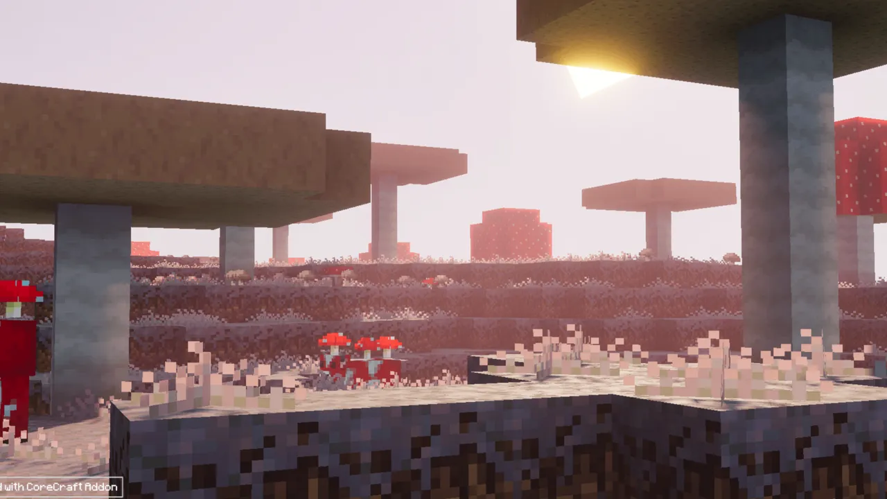 Odyssey Visuals shader: Sunset over mushroom fields