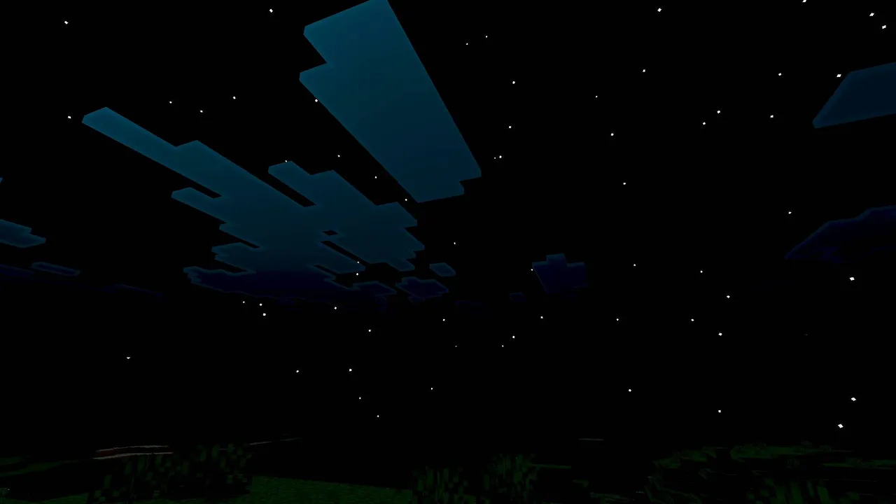 Phantom Visuals shader: Night sky with stars and clouds