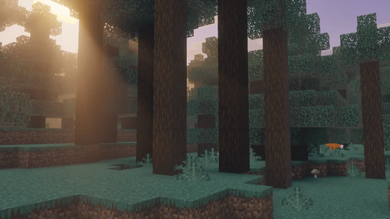 Simplicity shader: Sunlight through trees in forest
