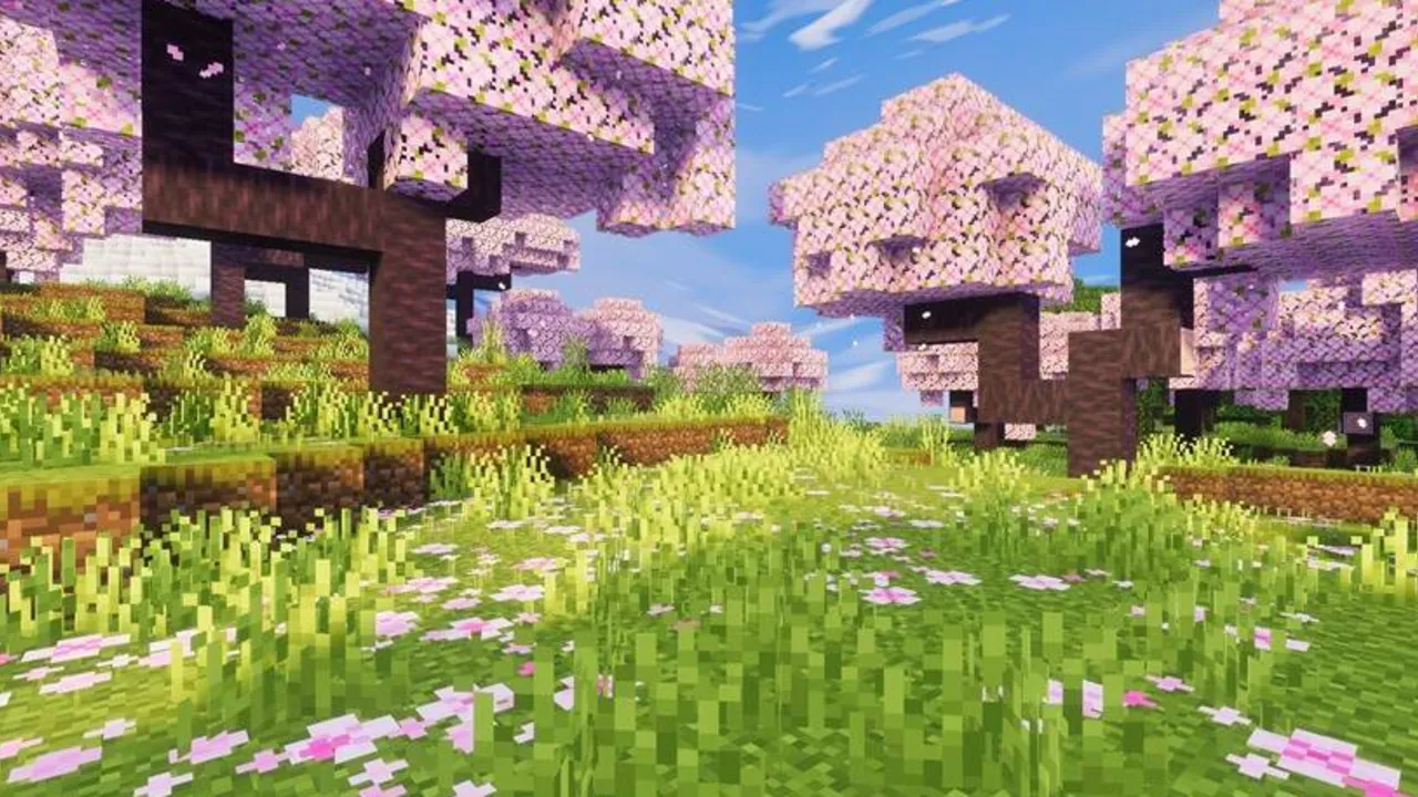 Skyfall Visuals shader: Cherry Biome