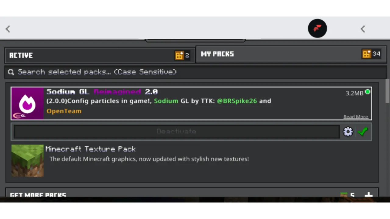 Sodium GL Reimagined shader for Minecraft PE: Keeps your own texture packs working