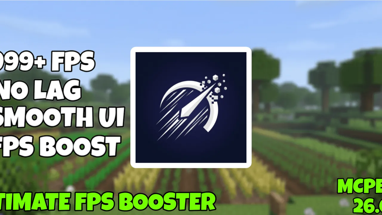 Ultimate FPS Booster shader for Minecraft PE: cover art