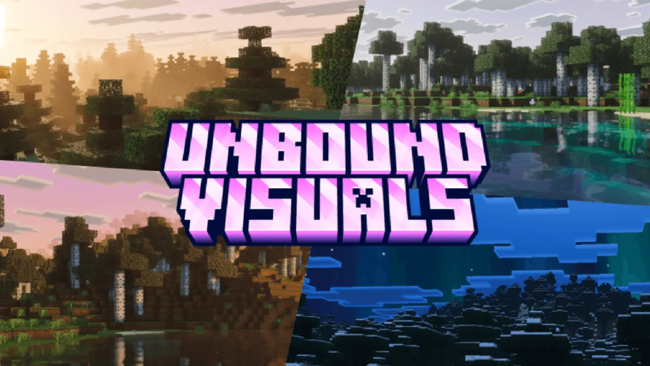 Unbound Visuals shader for Minecraft PE: cover art