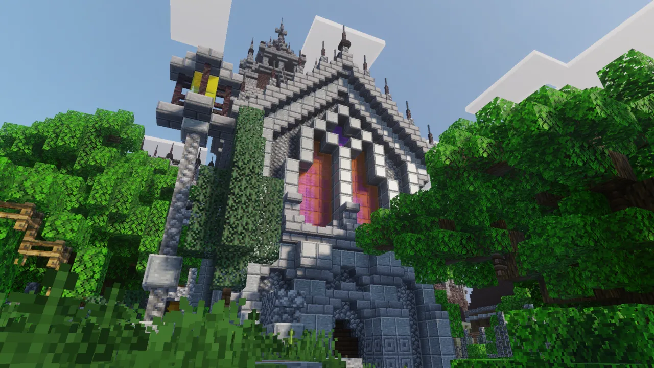 Vibrancy shader: Stone castle with glowing windows