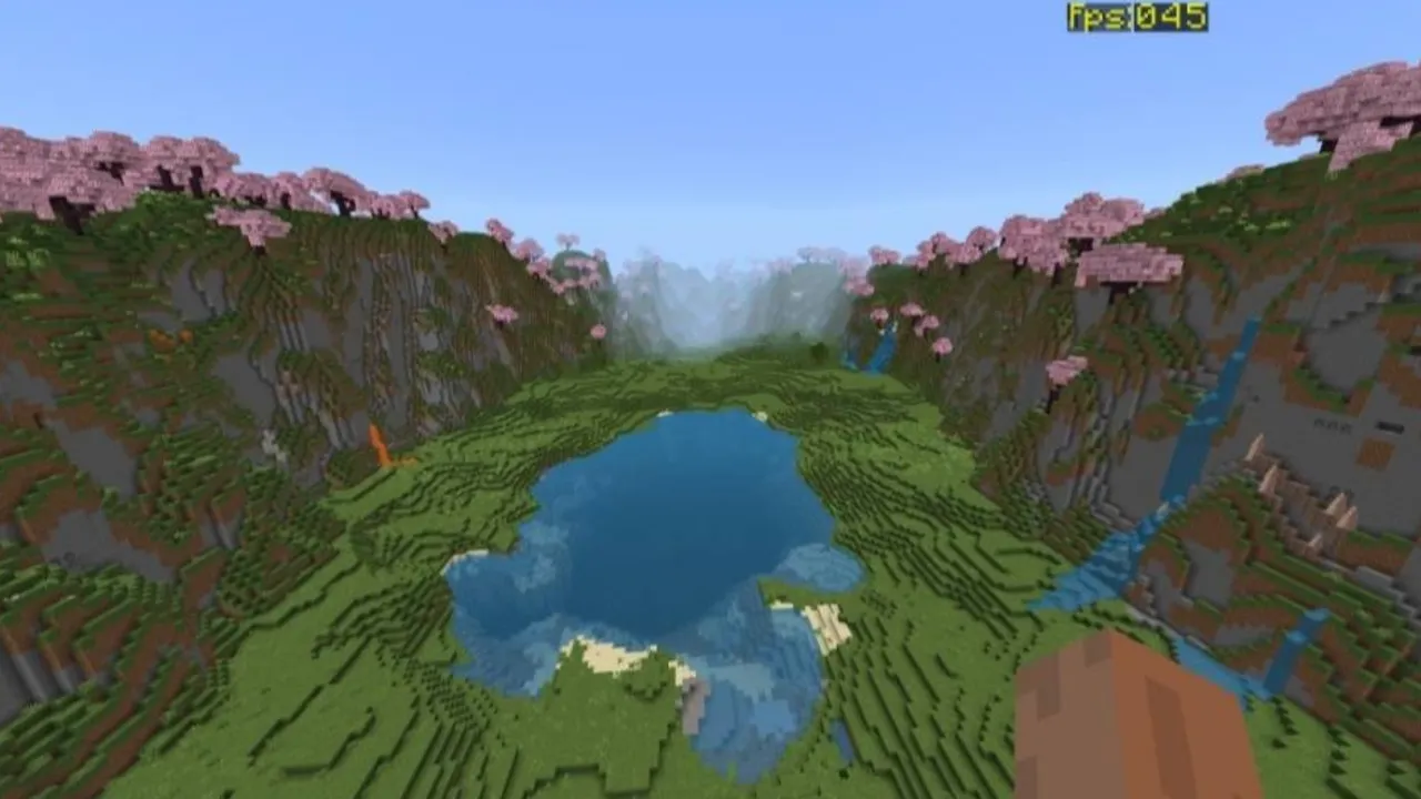 VulkanCore shader: Lake in a valley with trees
