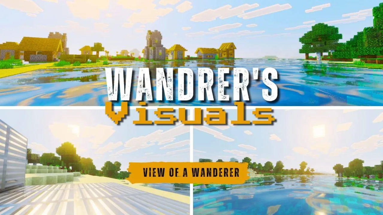 Wandrer's Visual Pack shader for Minecraft PE: Water with waves and light reflections