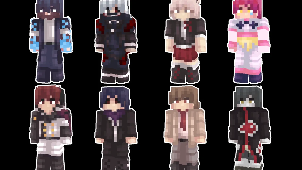 Anime Power Skin Pack skin pack for Minecraft PE, screenshot 3