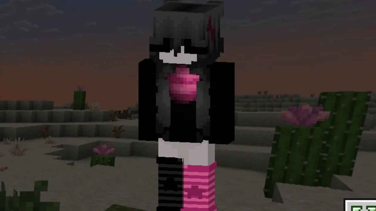 EmoPrints Skin Pack: Emo girl skin in desert biome