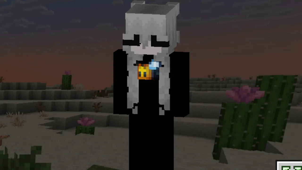 EmoPrints Skin Pack: Cat skin with emo print in desert