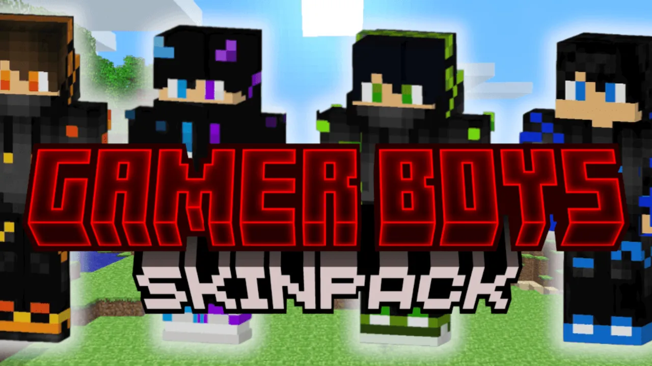 Gamer Boys skin pack for Minecraft PE: cover art