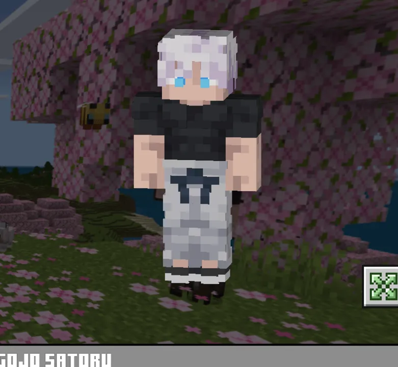 Gojo Skin Pack: Gojo Satoru skin in cherry blossom scene