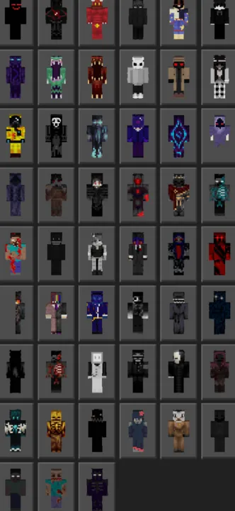 Halloween Horror Skinpack: Halloween monster skins grid