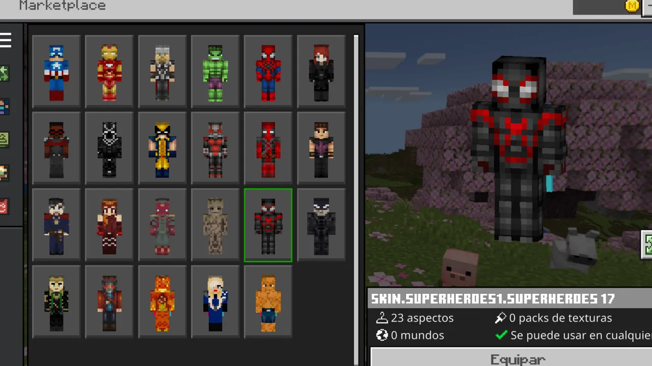 Super Heroes skin pack: screenshot 3