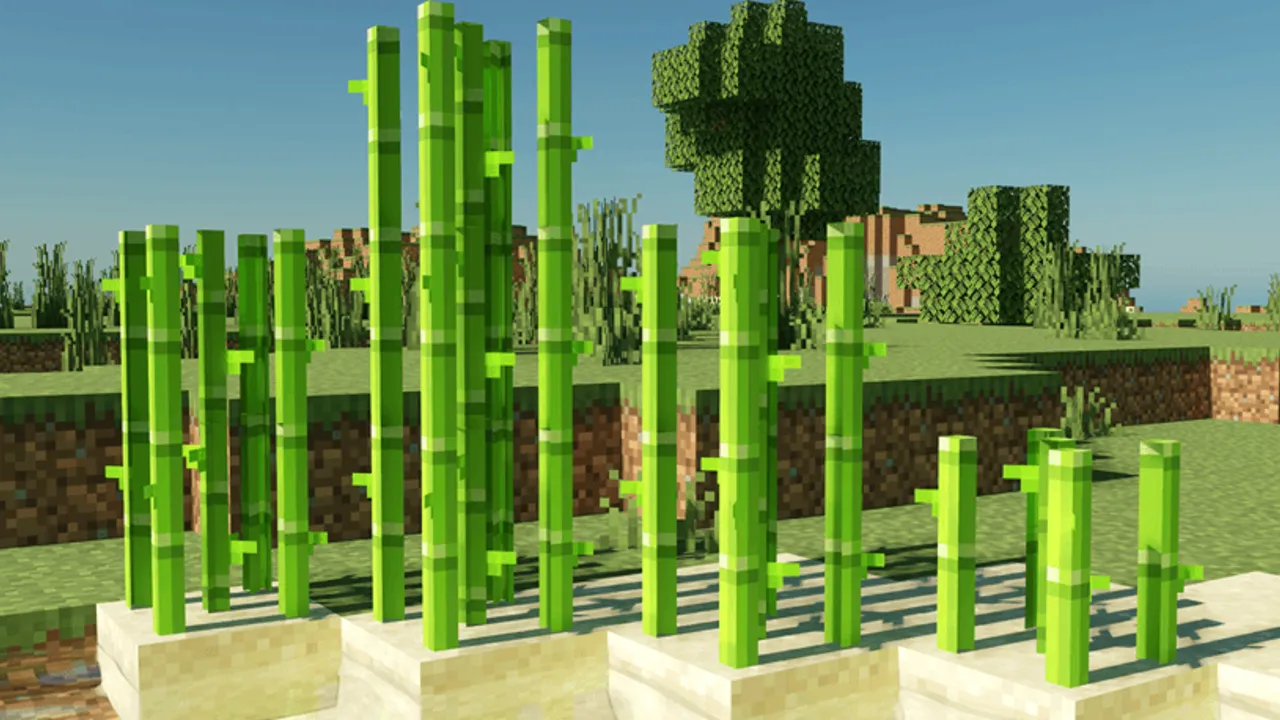 3D Vanilla Blocks Texture Pack: Sugar cane with depth