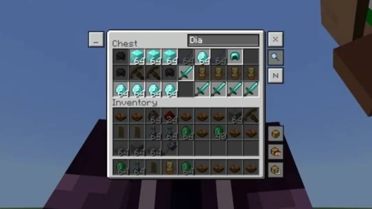 Advanced Container texture pack: Chest inventory with custom UI buttons