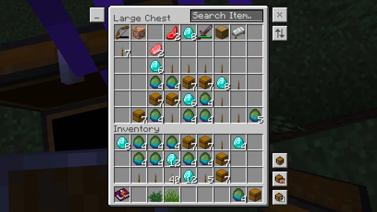 Advanced Container texture pack: Large chest with items and inventory