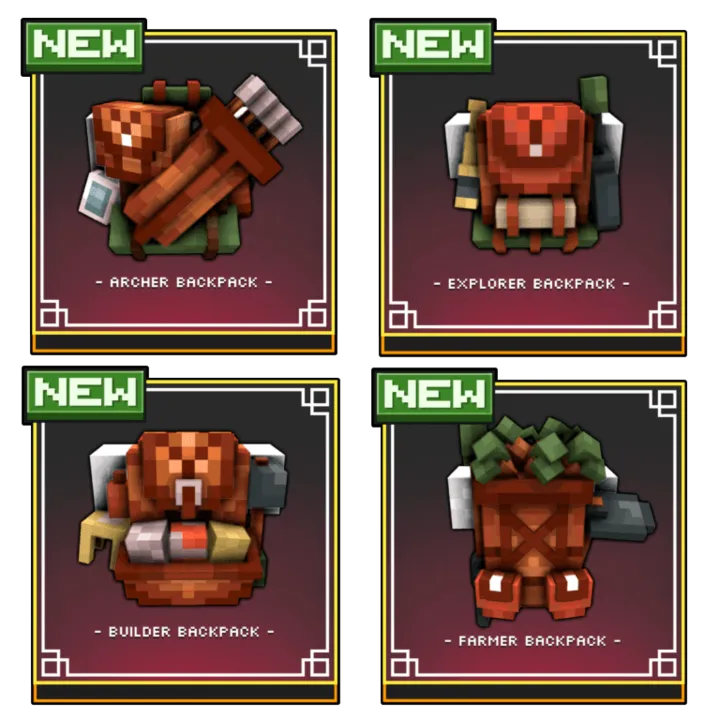 Backpacked Armor texture pack: Four new backpacks for armor
