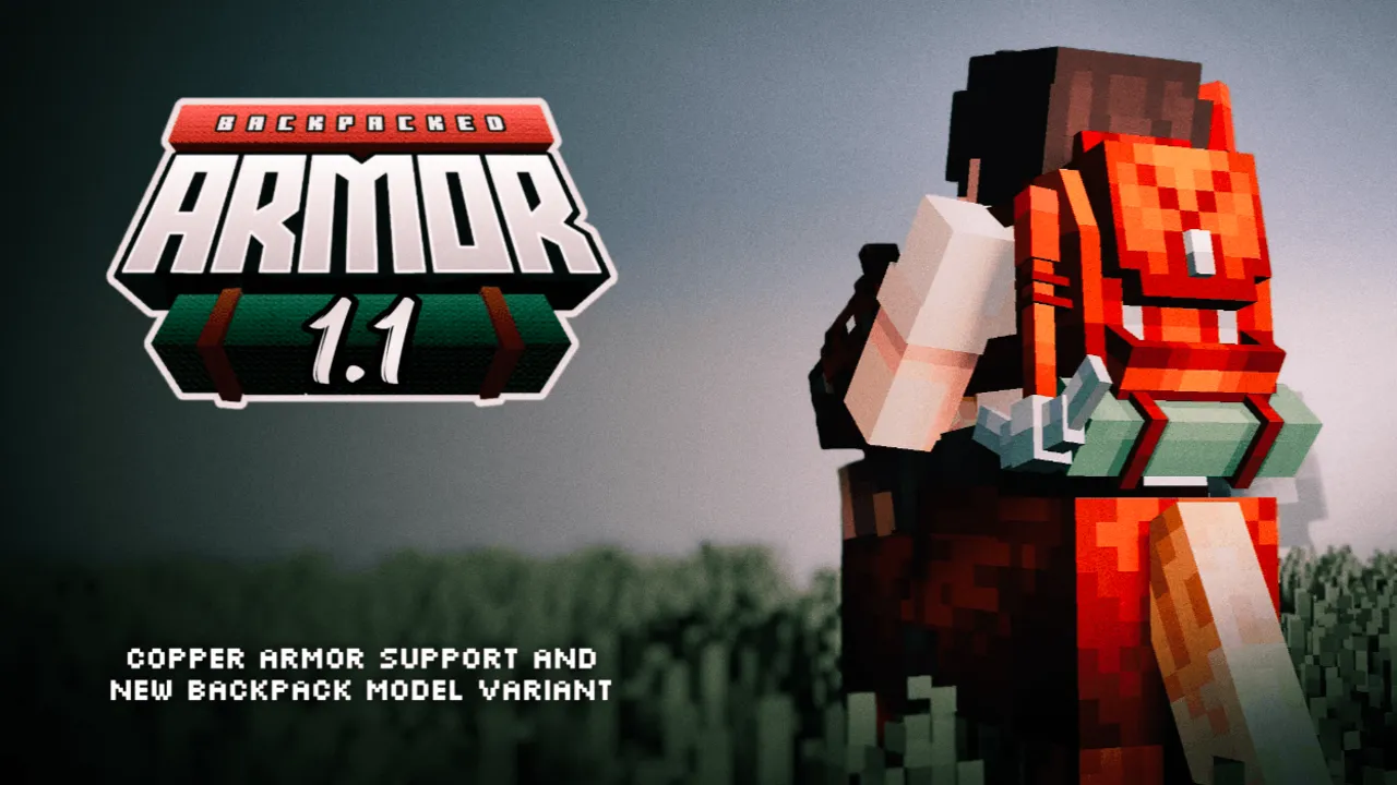 Backpacked Armor texture pack for Minecraft PE: cover art