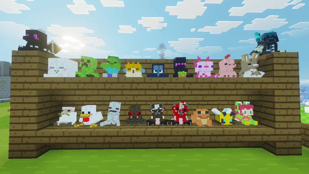 Bare Bones & Stuff texture pack: Plushies from the 1.9 update