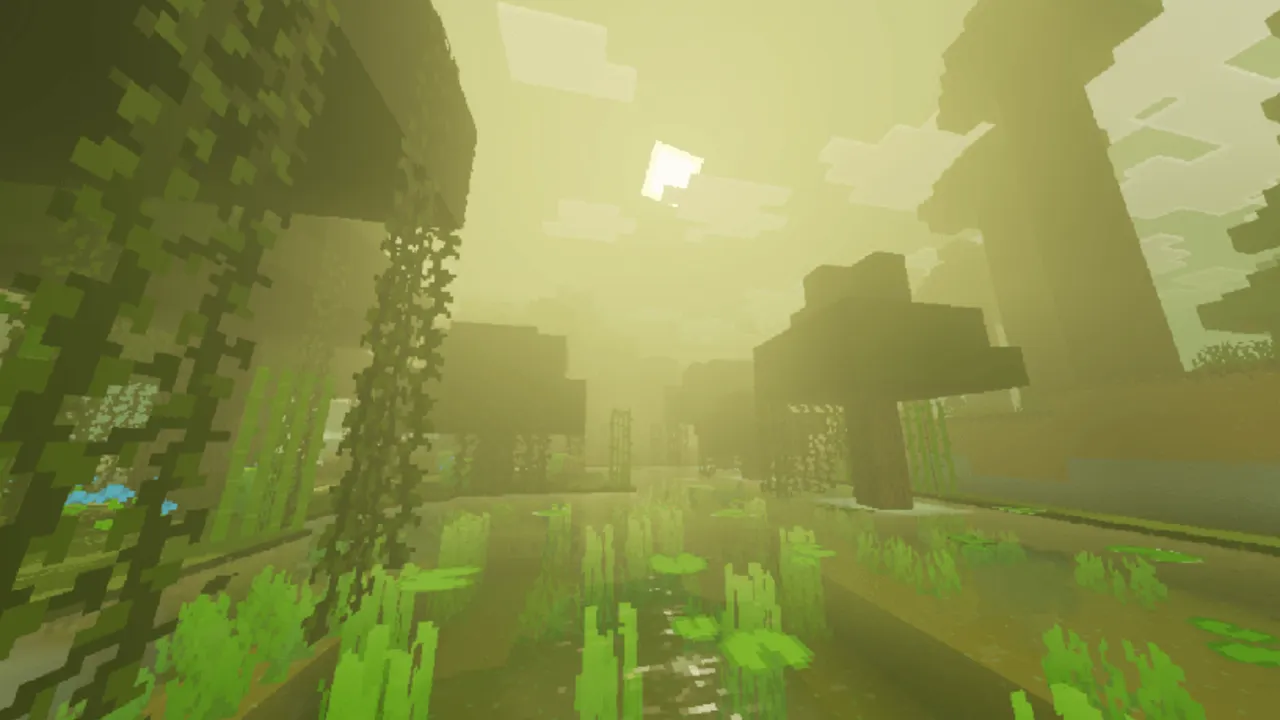 Bare Bones & Stuff texture pack: The Swamp using Vibrant Visuals from the 1.8 update