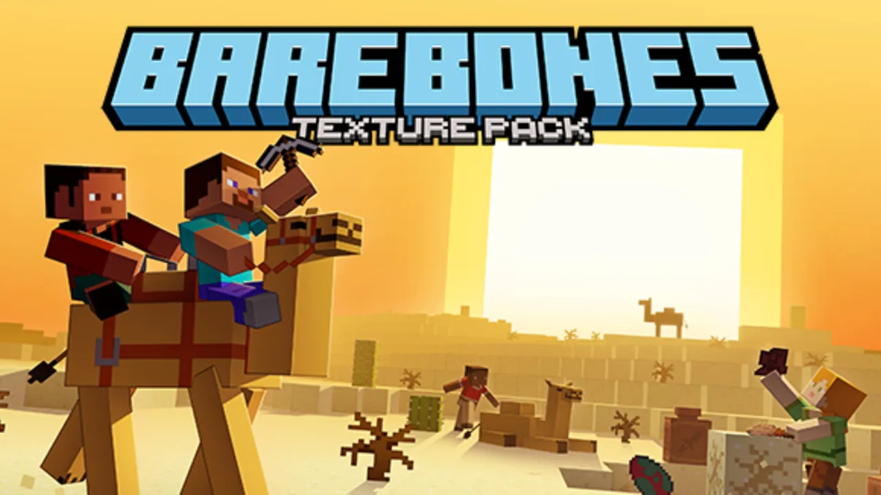 Bare Bones Texture Pack for Minecraft PE: cover art
