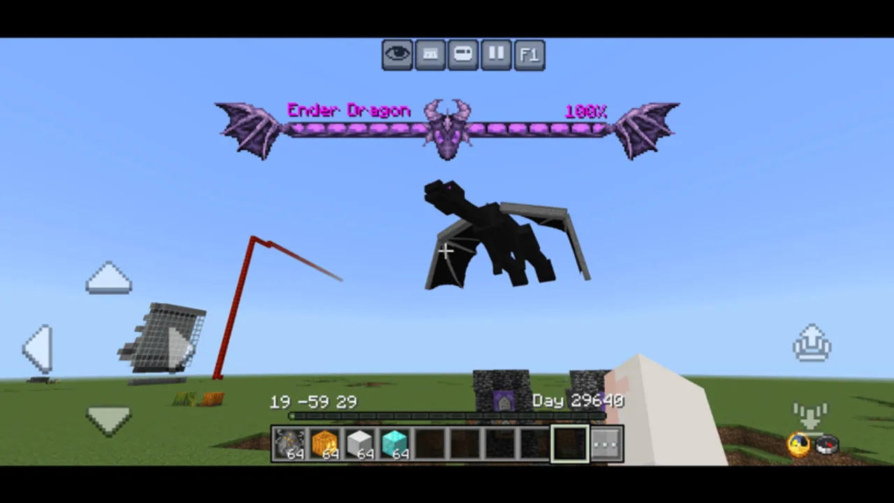 Bedrock UI+ texture pack: New dynamic bossbar texture for Ender dragon, wither, and Raid