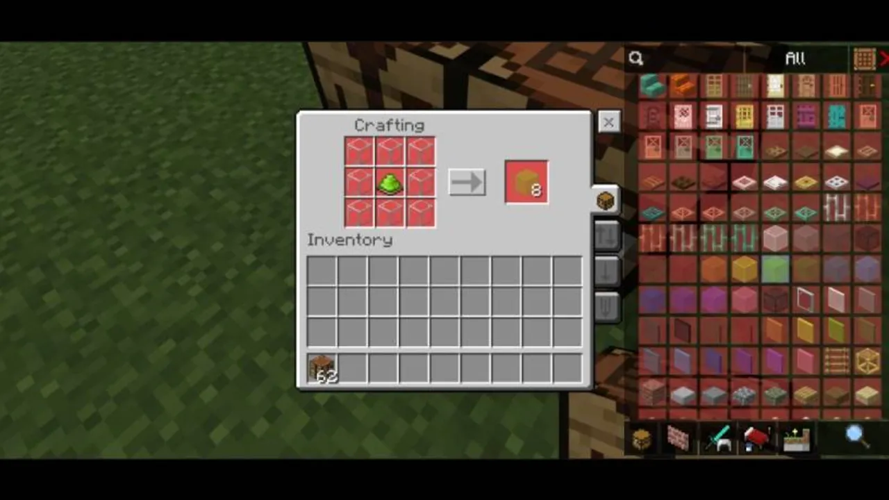 Better Inventory Overhauled texture pack: Crafting table