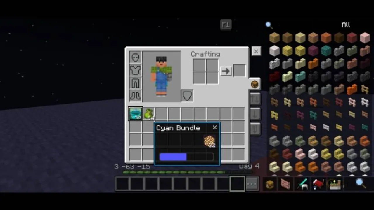 Better Inventory Overhauled texture pack: Inventory with recipe grid and quick craft slot