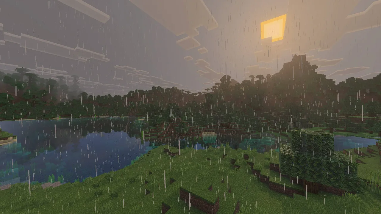 Better Rain pack: Rain falling over a lake and forest