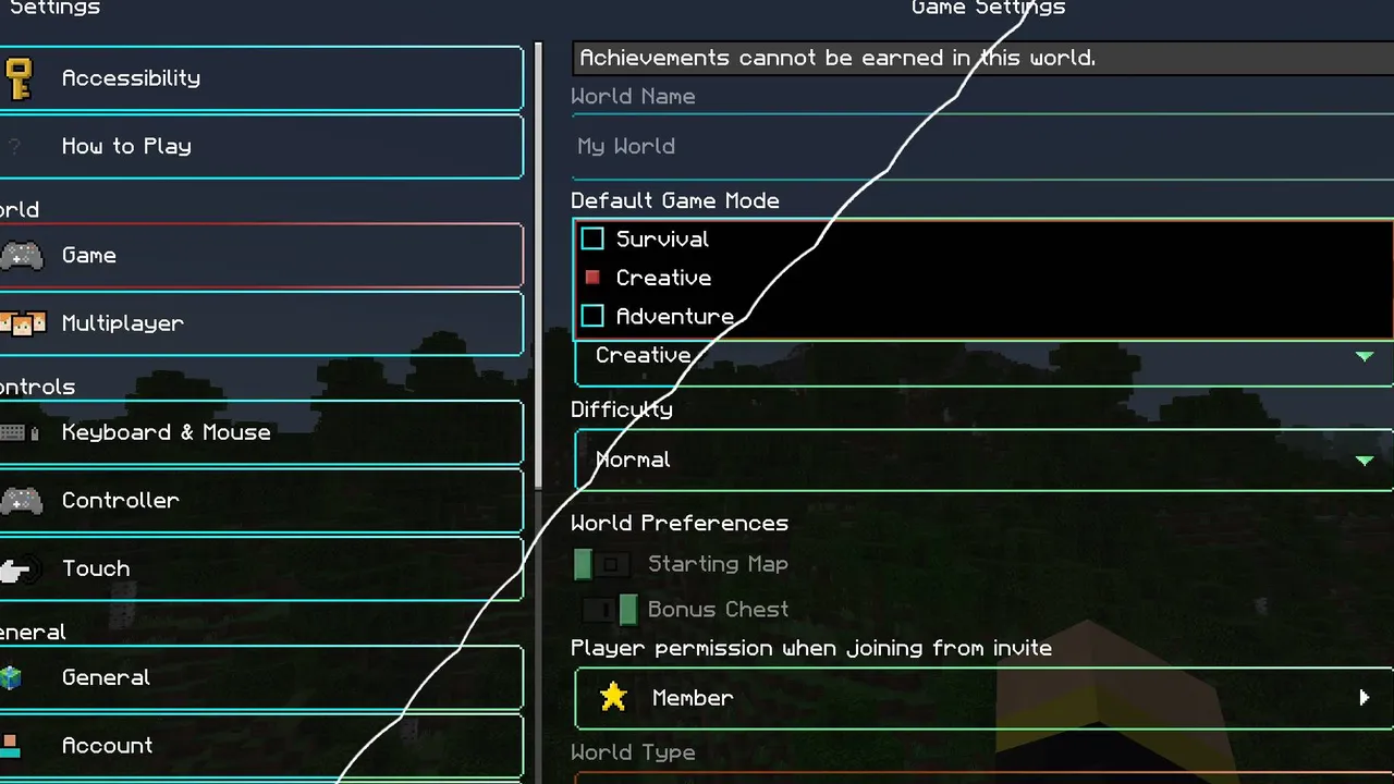 Clean UI Texture Pack: Settings menu with transparent screens