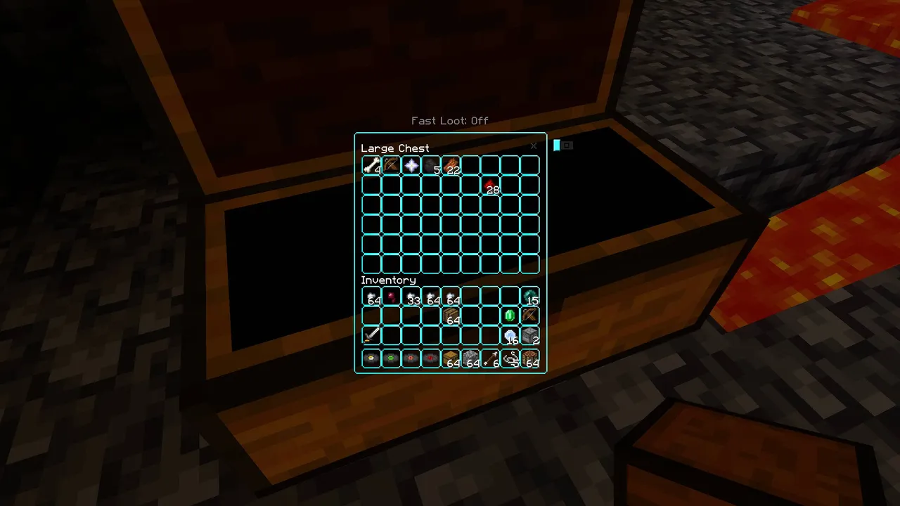 Clean UI Texture Pack: Large chest inventory open