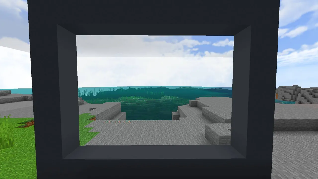 Clear Glass texture pack: View through a window frame