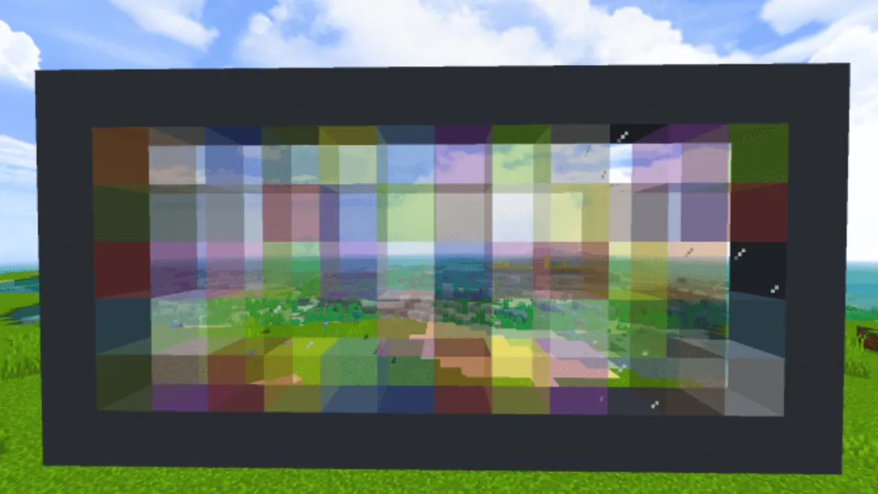 Clear Glass texture pack: Texture pack preview with color blocks