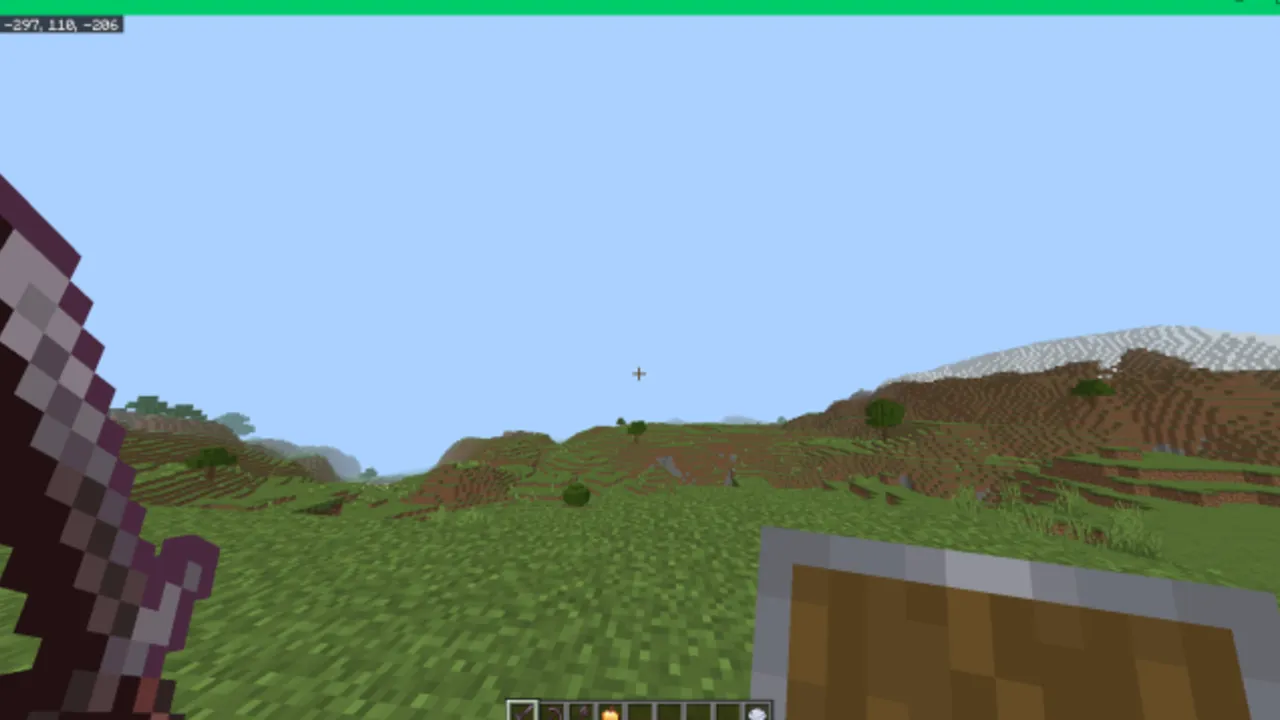 Complex Left Hand texture pack: Player holding sword in grassy field