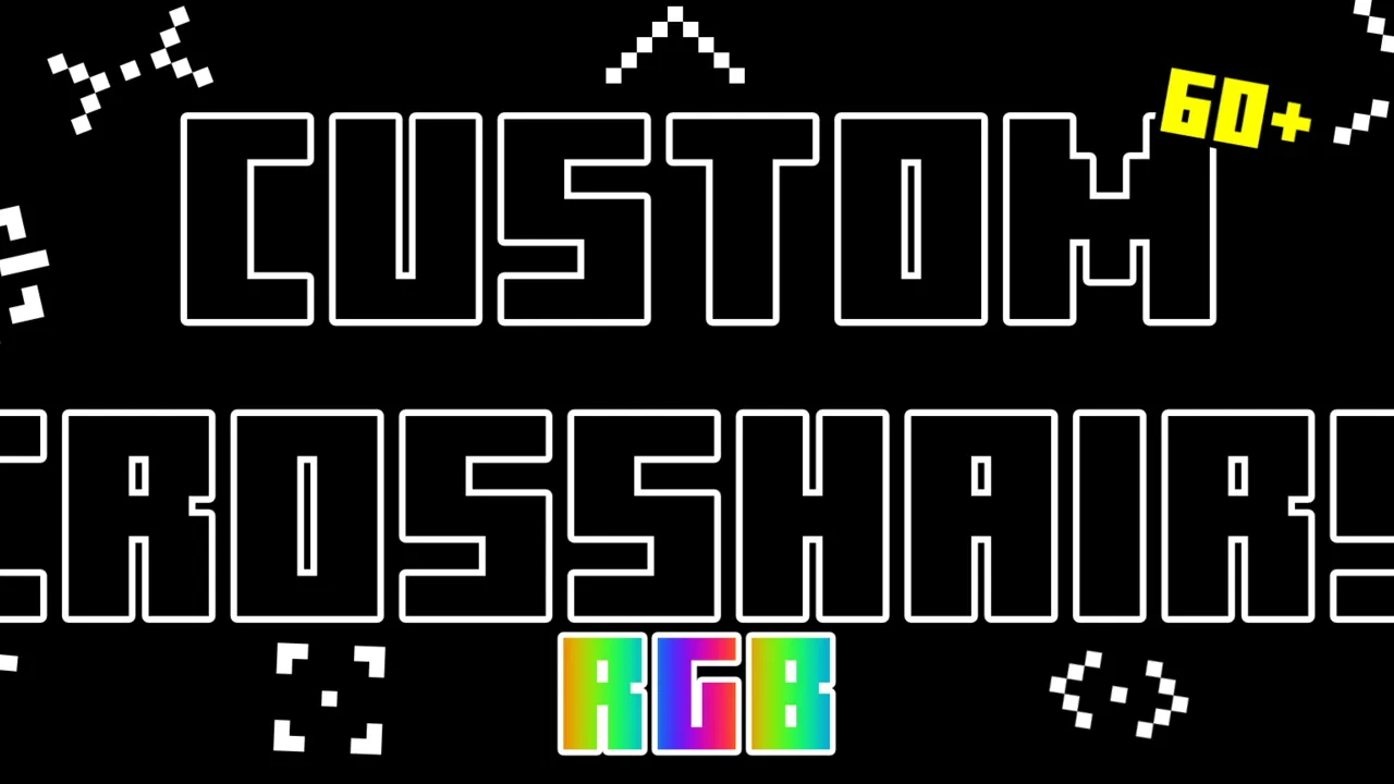 Custom Crosshair texture pack for Minecraft PE: Custom crosshairs with RGB colors