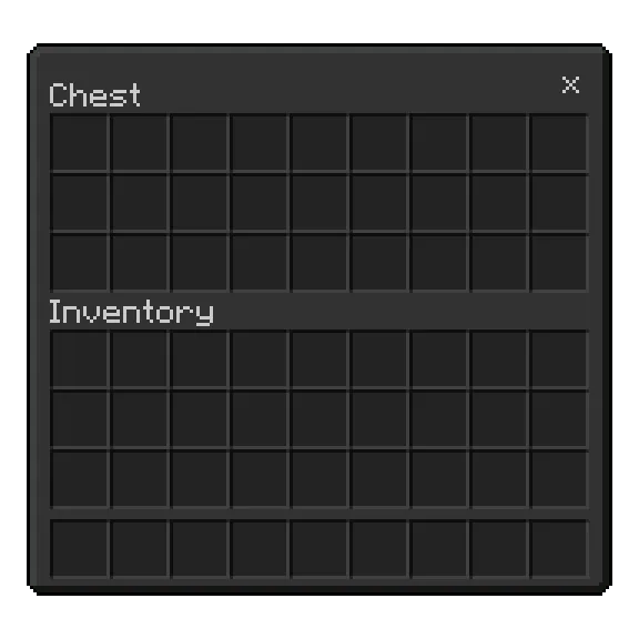 Dark Mode Theme texture pack: Chest and inventory interface