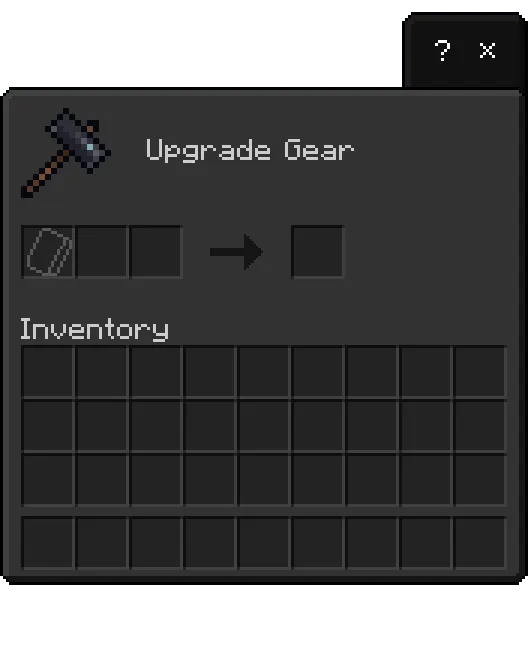 Dark Mode Theme texture pack: Upgrade gear screen with dark interface