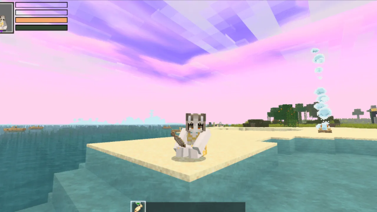 Fay's Player Animation texture pack: Player swimming with bubbles rising