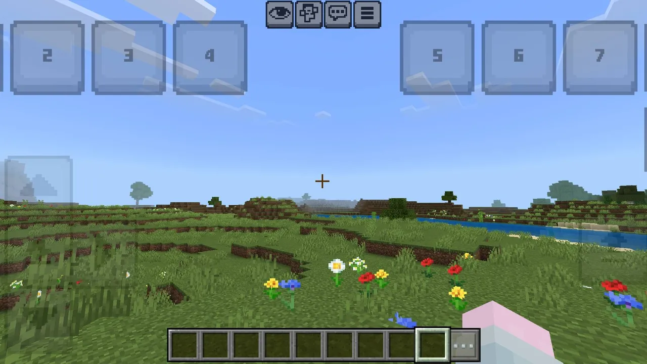Hotbar Slot Button texture pack: Hotbar slots with on-screen buttons
