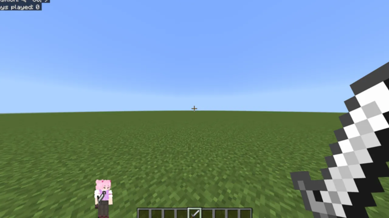 Linxing's Paper Doll texture pack: Paper doll in grassy field