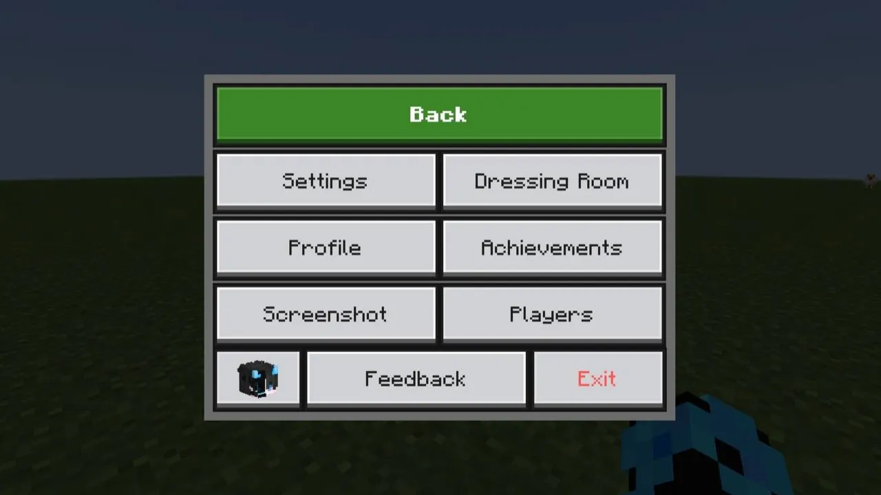 NeBux UI+ texture pack: Settings menu with new buttons