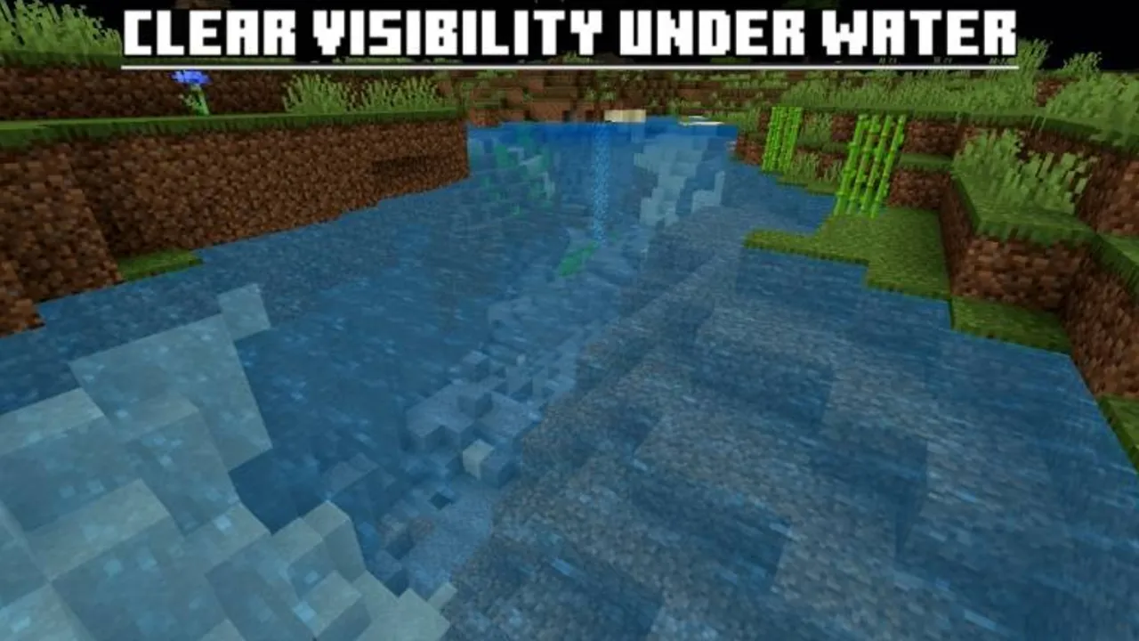 Night Vision Universal texture pack: Clear underwater view with plants