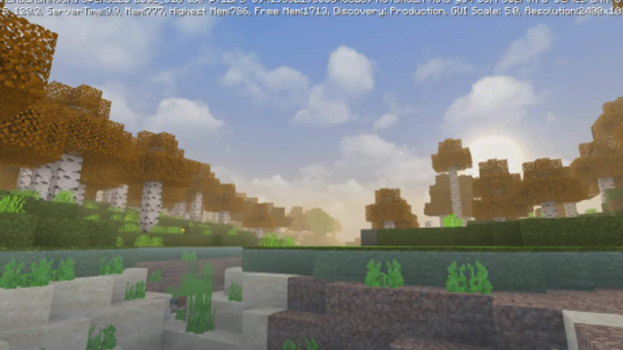 OptiAle Bedrock texture pack: Forest with glowing ores and trees