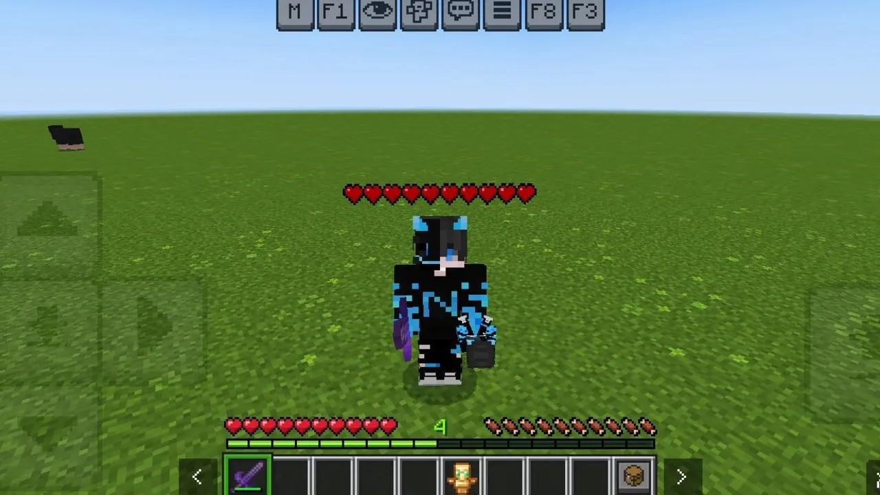 Player Health Indicator texture pack for Minecraft PE: Hearts above player's head