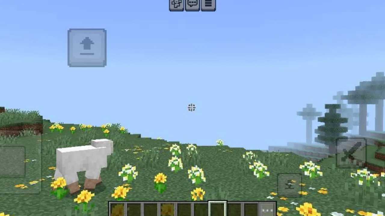 PvP Crosshair texture pack: Sheep in grassy field with flowers