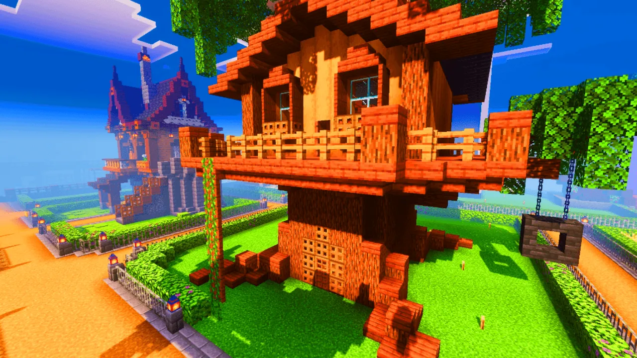 Saturation texture pack: Treehouse with colorful blocks