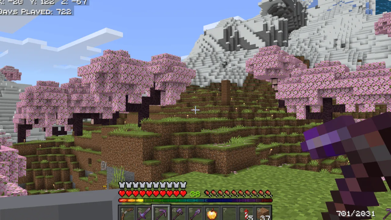 Survival Overhaul texture pack: Animated RGB XP Bar